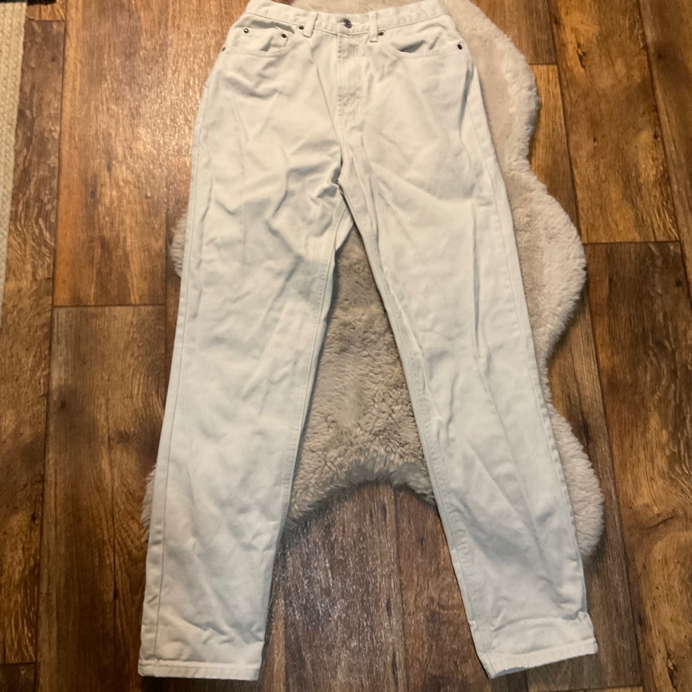 Gap Classic Fit Size 8‎ Denim Jeans Cream Rigid 100% Cotton Womens